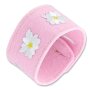 Edelweiss costume bracelet, pink, made of felt, with flowers 085-04-27