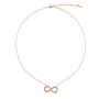 Damen Halskette mit Anh&auml;nger Infinity&quot; in Ros&sbquo;gold Unendlichkeit Zeichen&quot;, L&auml;nge 42cm 010-10-15