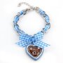 Edelweiss Trachten, traditional bracelet, fabric, checkered, pretzel, bow 085-03-14