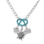 Edelweiss bavarian style necklace, pretzel, heart,...