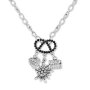 Edelweiss bavarian style necklace, pretzel, heart, flower...