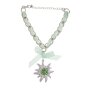 Edelweiss Trachten bracelet, mint green, with pendant and bow 085-04-28