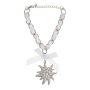 Edelweiss costume bracelet, white, with pendant and bow