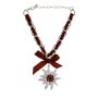 Edelweiss traditional costume bracelet, topaz, with pendant and bow 085-04-27