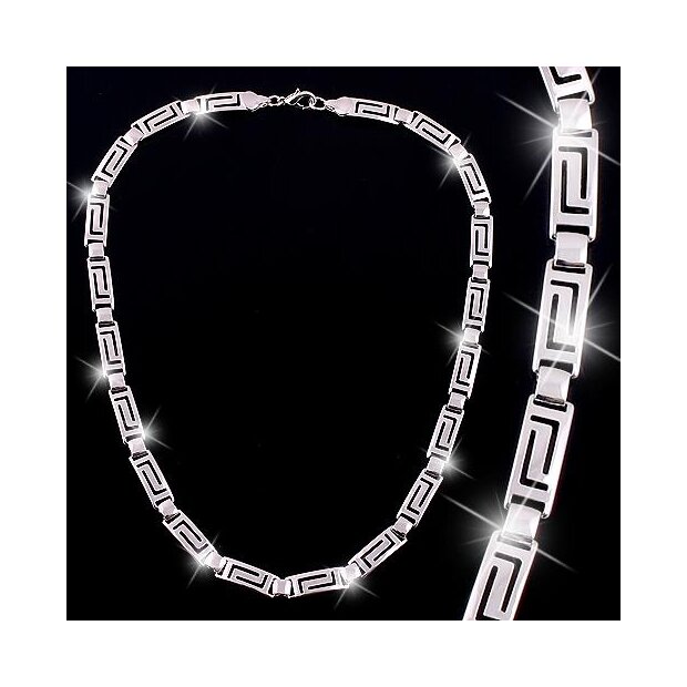 Mens necklace 45 cm long 0,6 cm wide silver