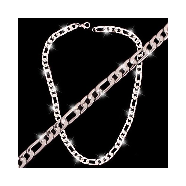 Curb necklace 55 cm long 0,94 cm wide silver