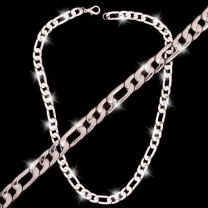 Curb necklace 55 cm long 0,94 cm wide silver