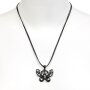 Bavarian necklace with butterfly, rhinestones, Edelweiss traditional costumes, black