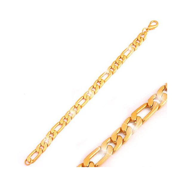 Curb bracelet 23 cm long 0,94 cm wide gold