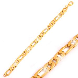 Curb bracelet 23 cm long 0,94 cm wide gold