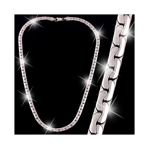 Curb necklace mens necklace 60 cm long 0,8 cm wide
