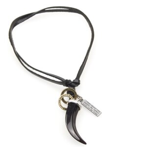 Venture women leather necklace 51 cm brass SR-17978
