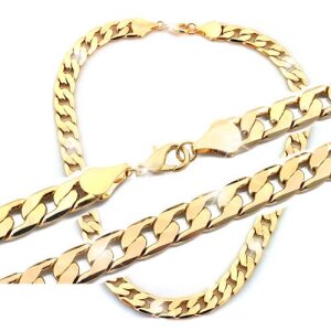 Curb necklace mens necklace 50 cm long 1,2 cm wide shiny...
