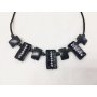 Ladies necklace with glitter beads, SR-18024 length 50 cm, extendable to 57cm