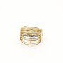 Tillberg Design Ladies-Ring Brass Goldcoloured Rhinestone Size 17 SR-18245