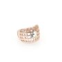 Ladies ring brass crystal stone size 17 rose gold
