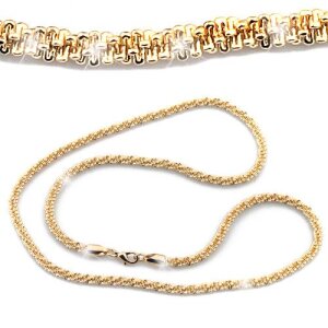 Golden necklace length 60 cm strength 4 mm