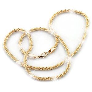 Golden necklace length 60 cm strength 4 mm