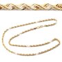 Cord necklace 45 cm long 0,4 cm wide gold