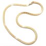 Snake necklace with hearts 45 cm long 0,4 cm wide