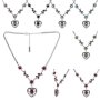 Tillberg ladies Venetian necklace from Edelweiss Trachten heart blossoms rhinestones
