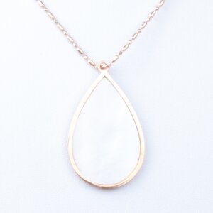 Stainless steel chain in the shape of a raindrop as a...