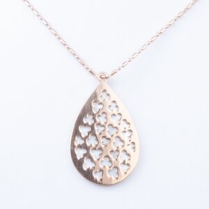 Stainless steel chain in the shape of a raindrop as a...