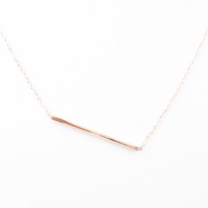 Stainless steel necklace with fine, thin beam pendant,...