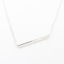 Stainless steel necklace with fine, thin beam pendant, silver, for ladies, Tillberg design, anchor chain, simple, elegant, timeless