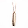 Stainless steel necklace with cartridge sleeve pendant,...