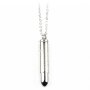 Stainless steel necklace with cartridge sleeve pendant,...