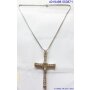 Stainless steel nacklace with cross pendant