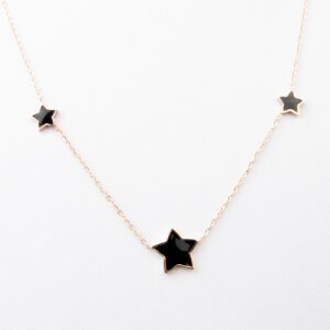 Stainless steel necklace with pendant &quot;Stars