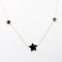 Stainless steel necklace with pendant &quot;Stars&quot; in rose gold