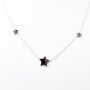 Stainless steel necklace with pendant &quot;Stars&quot; in silver