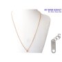 Stainless steel necklace with pendant with crystal stone rose gold