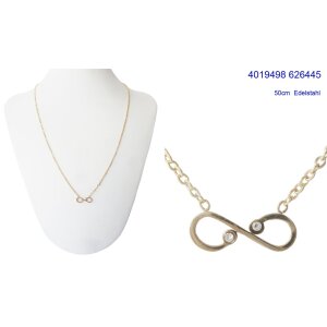 Stainless steel necklace with infinity symbol pendant