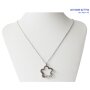 Necklace Slber stainless steel, pendant, flower design,...