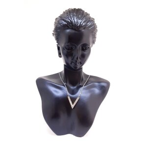 Damen Filigrane Halskette Edelstahl 50 cm