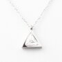 Stainless steel necklace with triangular pendant rose gold