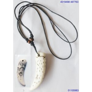 Leather chain with tooth pendant, different variations 01105983