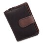 Tillberg ladies wallet made from real nappa leather 12x9x3 cm black+reddish brown