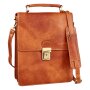 Shoulder bag made of leather in vintage design.