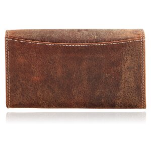 Waiters wallet made from real leather with 5 compartments for bank notes tan