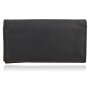 Ladies wallet made from real water buffalo leather black