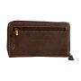 Tillburry ladies wallet made from real water buffalo leather dark brown