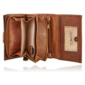 Ladies wallet genuine leather 15.5 cm * 10.5 cm * 4 cm water buffalo Tan