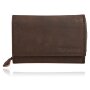 Ladies wallet genuine leather 15.5 cm * 10.5 cm * 4 cm water buffalo Dark Brown