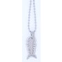 Stainless steel necklace with fish pendant, Tillberg design, unisex