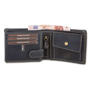 Wallet made from real leather with lion motif